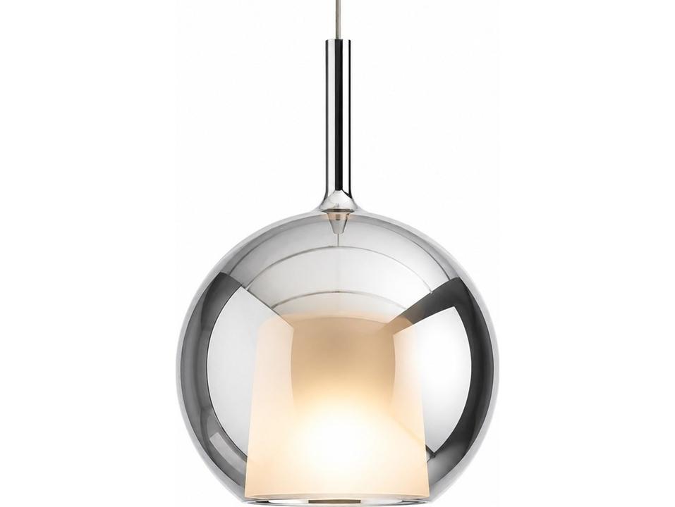 Glo Maxi 1-Light Globe Pendant in Mirroring Silver Glass