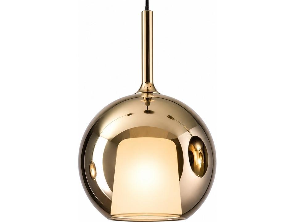 Glo Maxi 1-Light Rose Gold Borosilicate Glass Globe Pendant