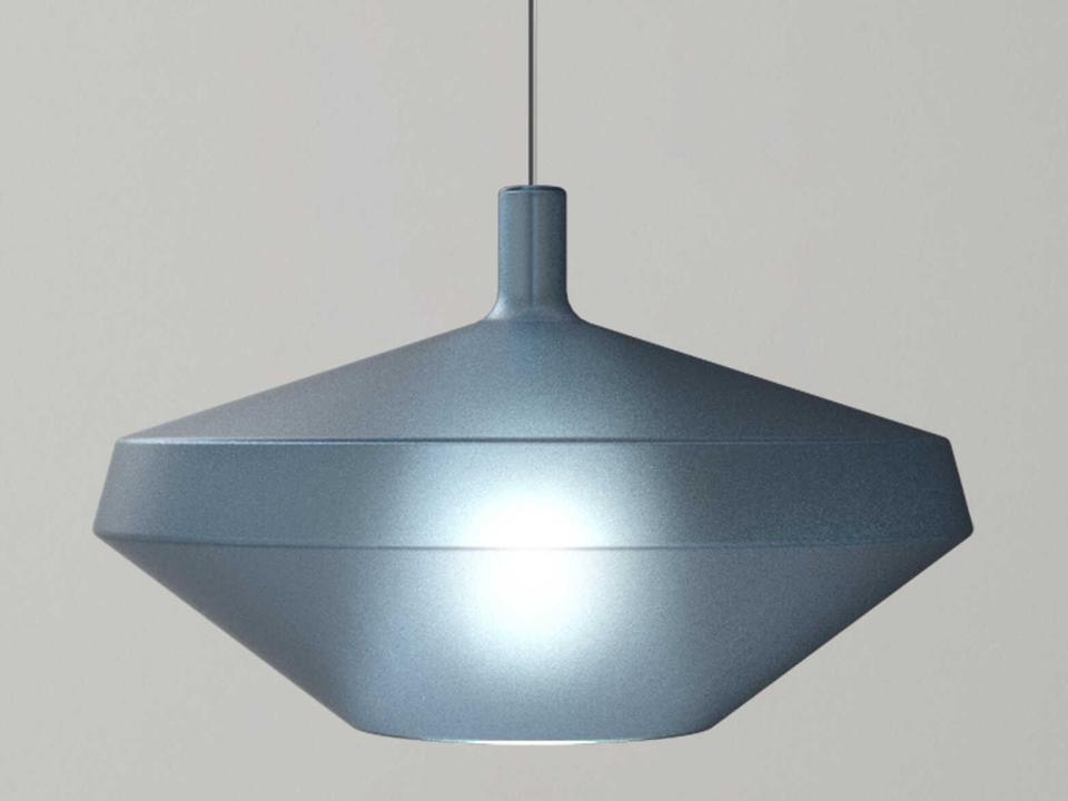 Mom Low 1-Light Borosilicate Glass Pendant in Matte Blue Avio