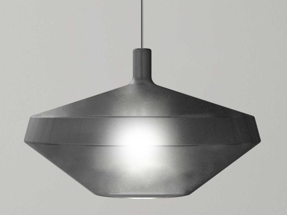 Mom Low Borosilicate Glass Pendant Light in Matte Black
