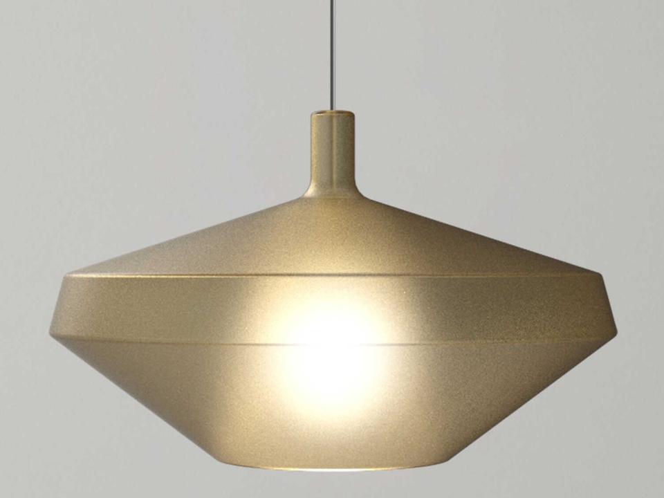 Mom Low 1-Light Pendant Light in Mustard Glass with Black Canopy