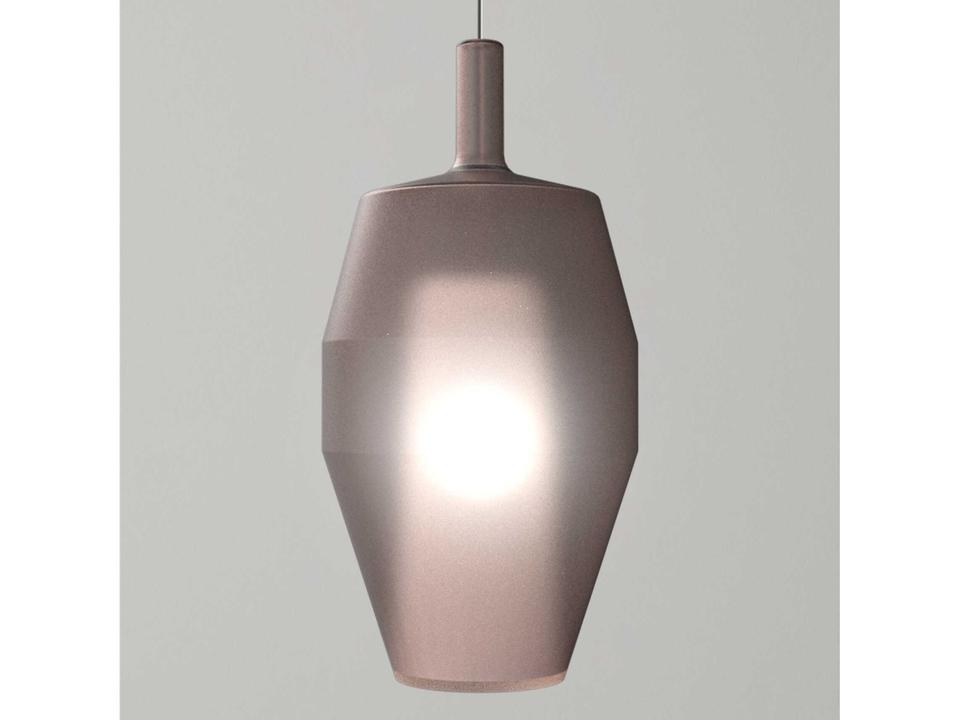 Mom Tall 1-Light Powder Pink Borosilicate Glass Mini Pendant