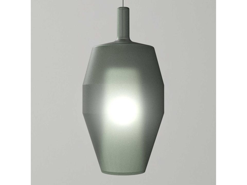 Mom Tall 1-Light Borosilicate Glass Mini Pendant in Sage Green
