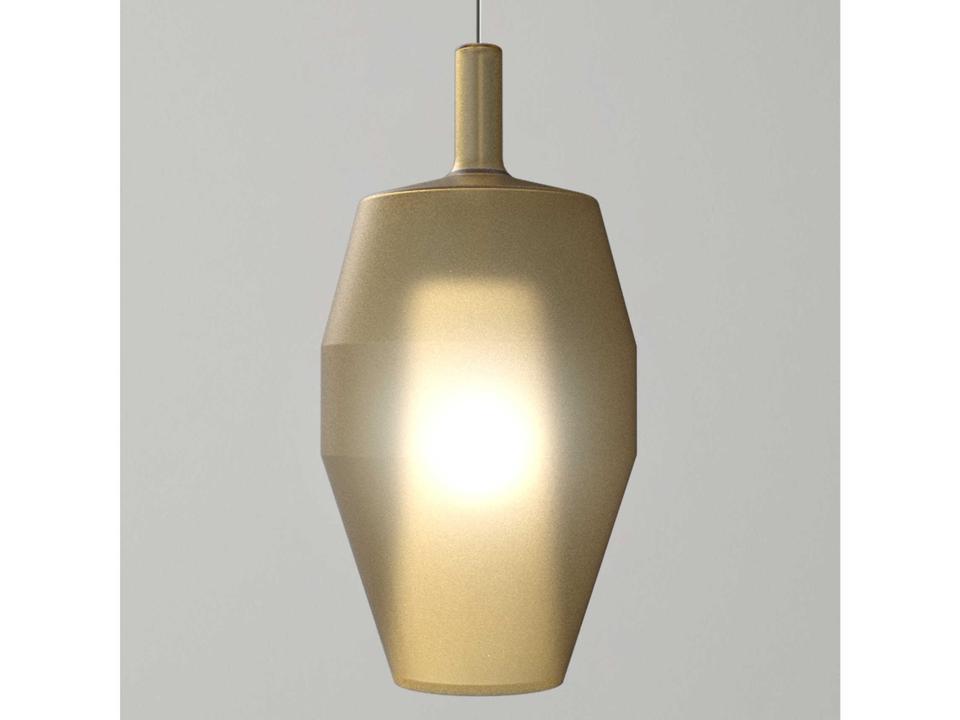 Mom Tall 1-Light Borosilicate Glass Pendant Light in Matte Mustard
