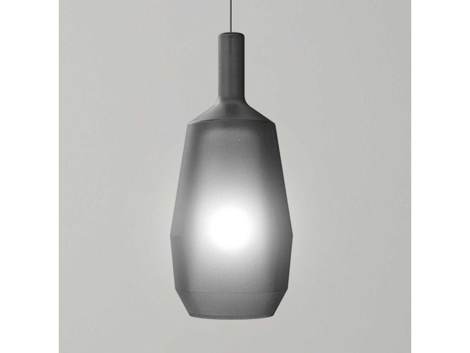 Mom Slim 1-Light Borosilicate Glass Pendant with Matte White Canopy