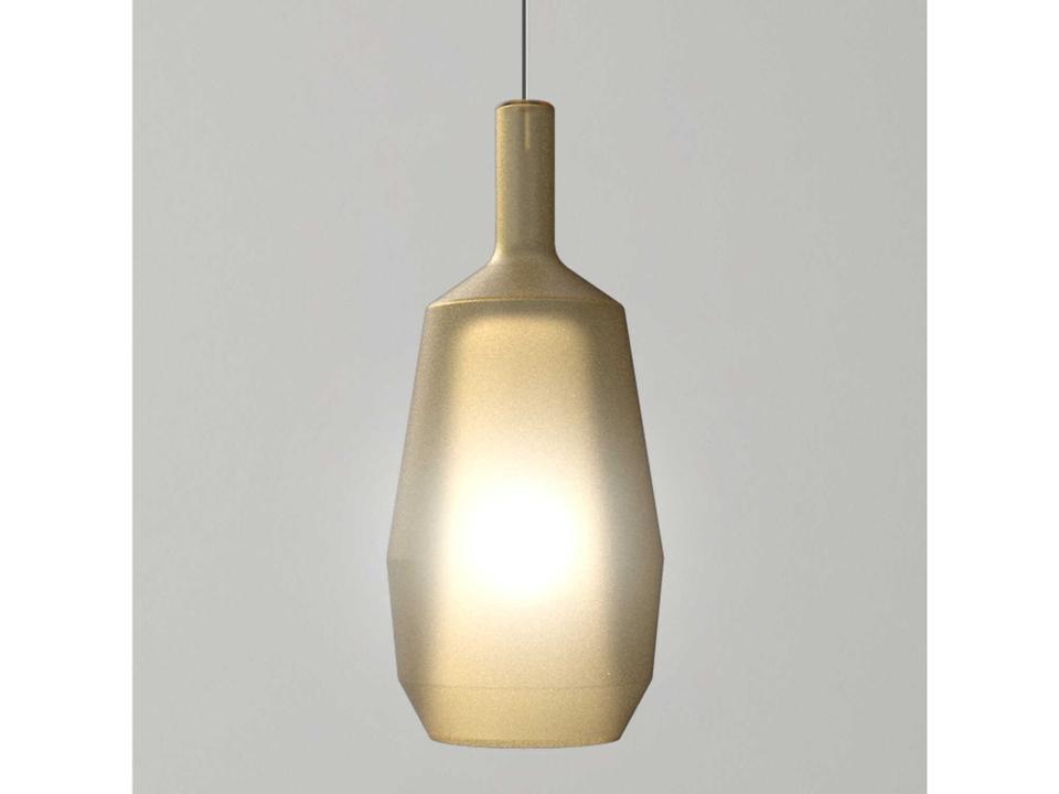 Mom Slim 1-Light Pendant Light with Mustard Borosilicate Glass Shade