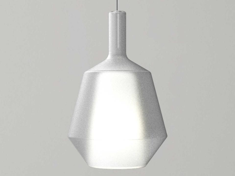 Mom Fatty 1-Light White Glass Mini Pendant with White Canopy
