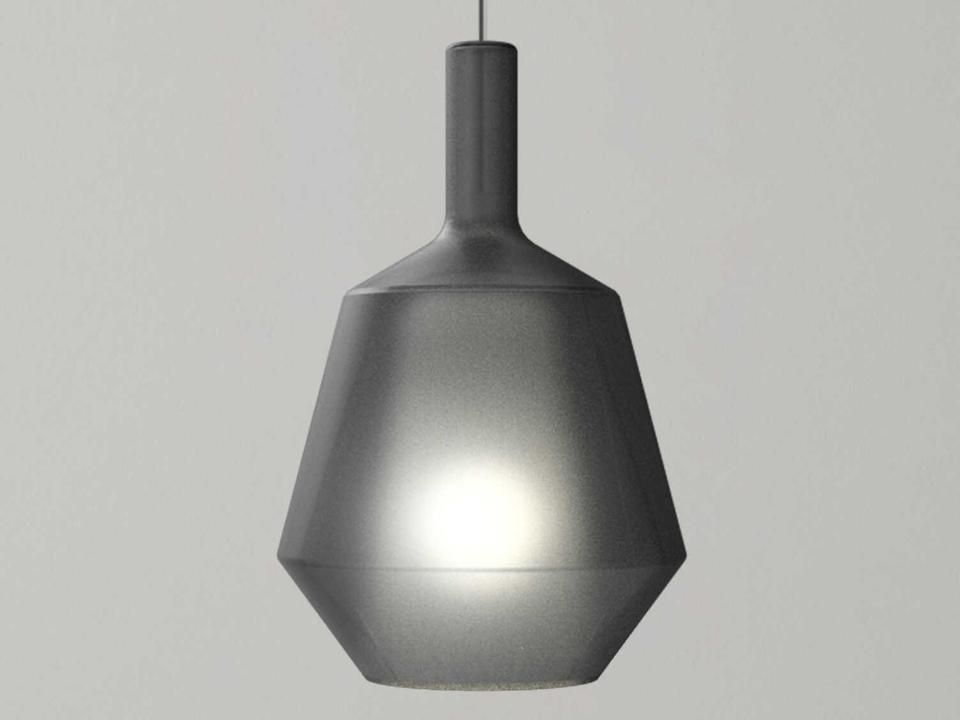 Mom Fatty 1-Light Borosilicate Glass Mini Pendant in Matte Black