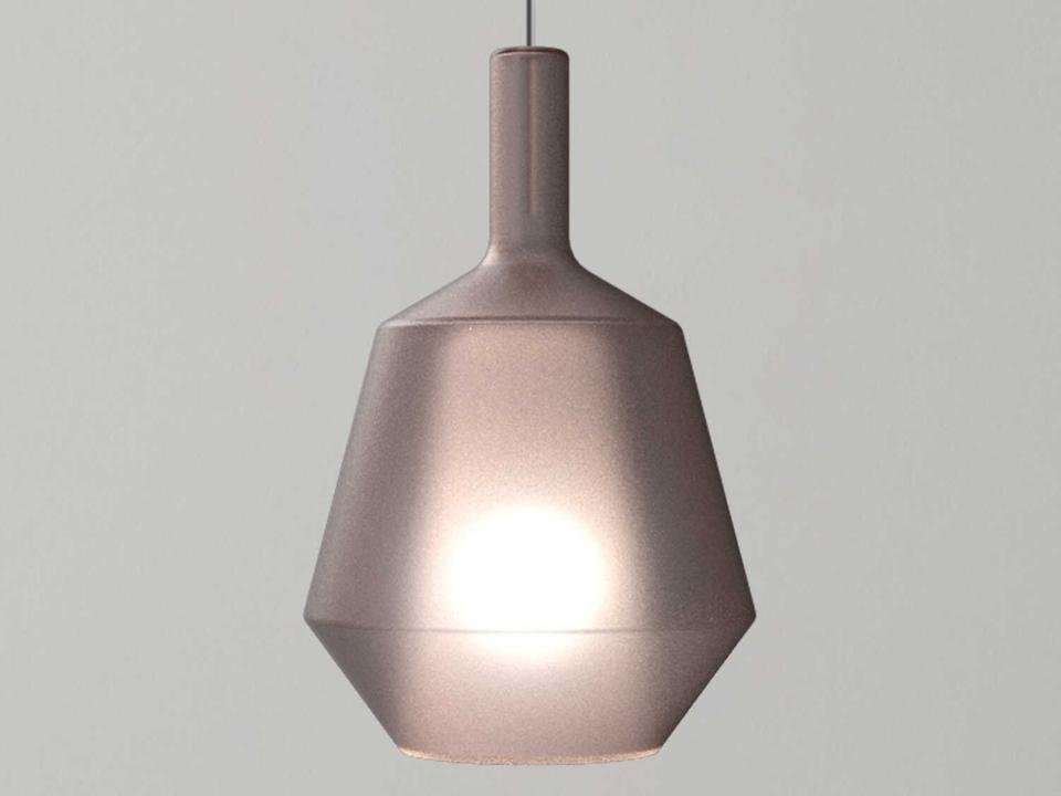 Mom Fatty Mini Pendant Light in Powder Pink Glass
