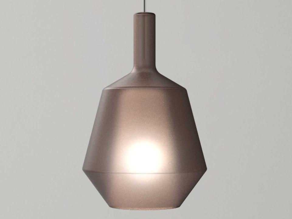 Mom Fatty 1-Light Borosilicate Glass Mini Pendant in Matte Sand