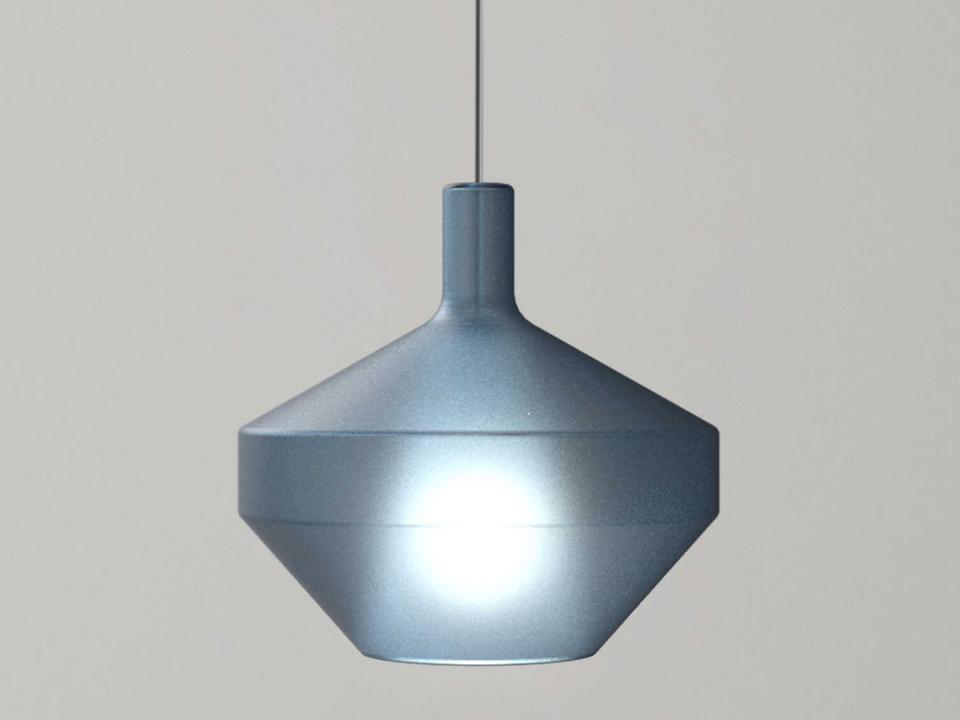 Mom Little 1-Light Matte Blue Avio Glass Mini Pendant