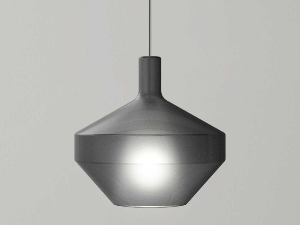 Mom Little 1-Light Borosilicate Glass Mini Pendant in Matte Black