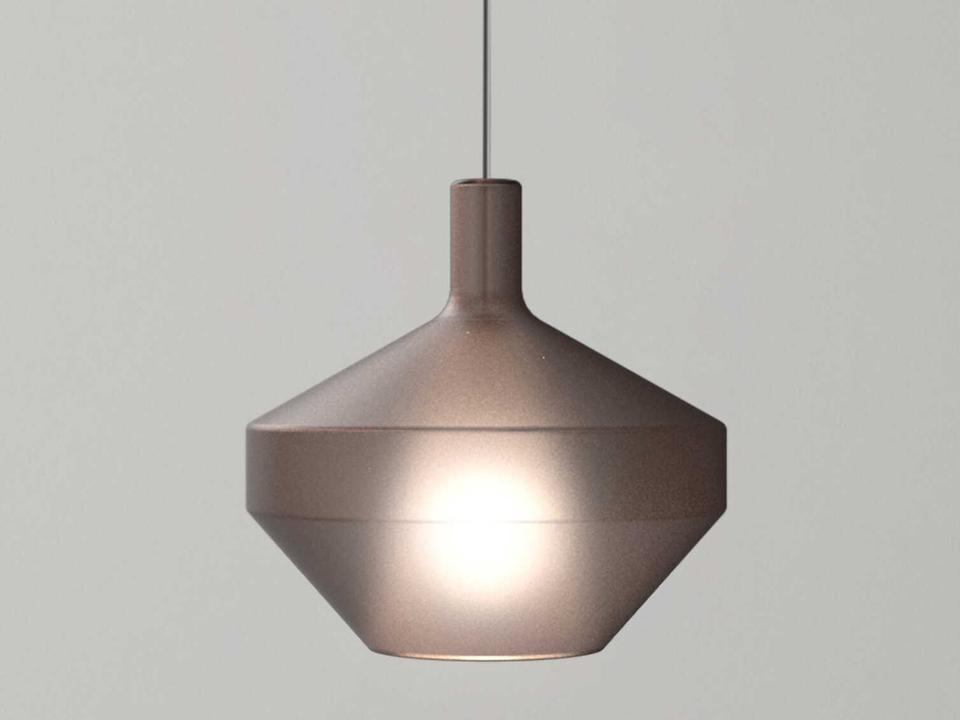 Mom Little 1-Light Borosilicate Glass Pendant Light in Matte Sand Glass with Black Canopy