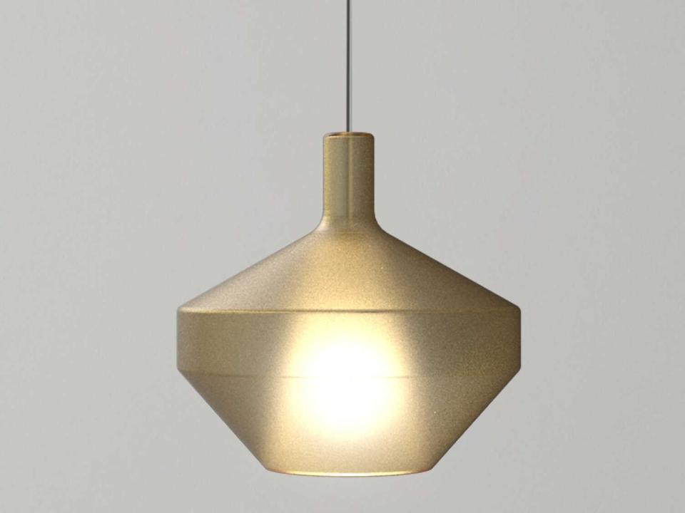 Mom Little 1-Light Mini Pendant in Matte Mustard Glass with White Canopy
