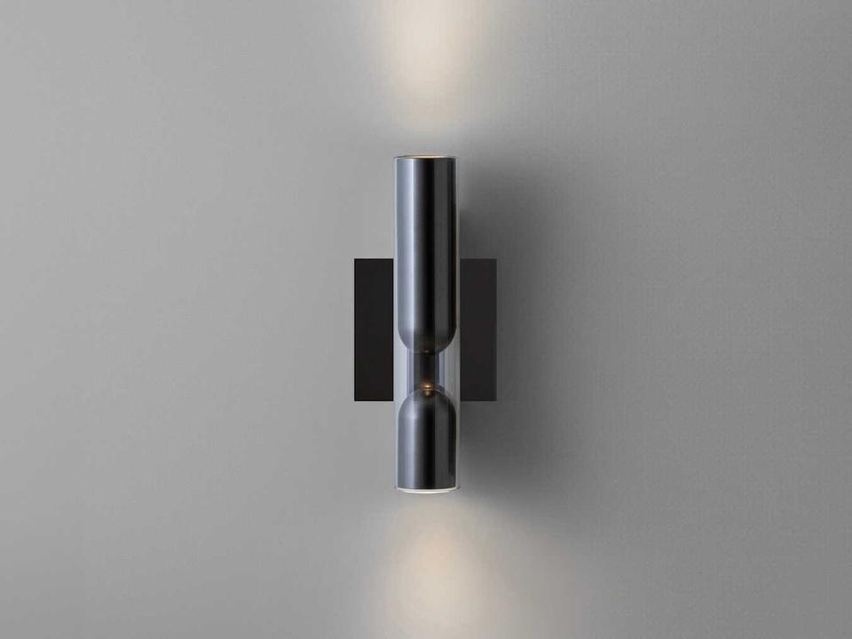 Clash 2-Light Wall Sconce in Matt Black