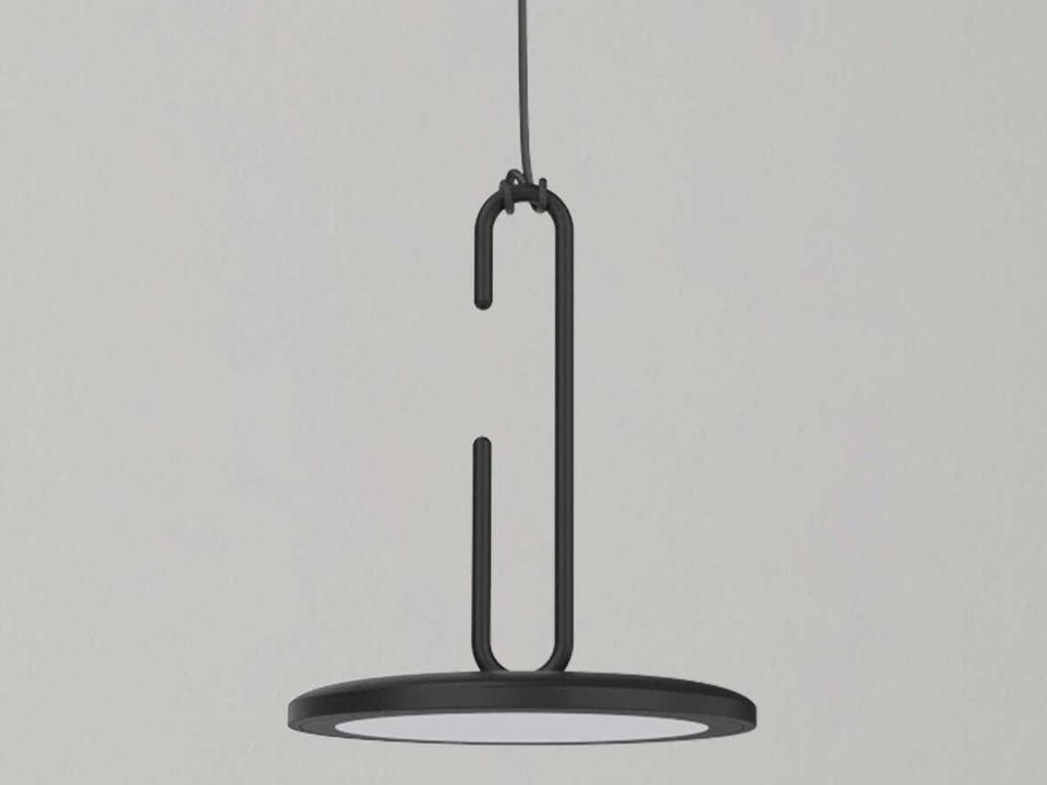Clip Mini LED Round Pendant Light in Matt Black