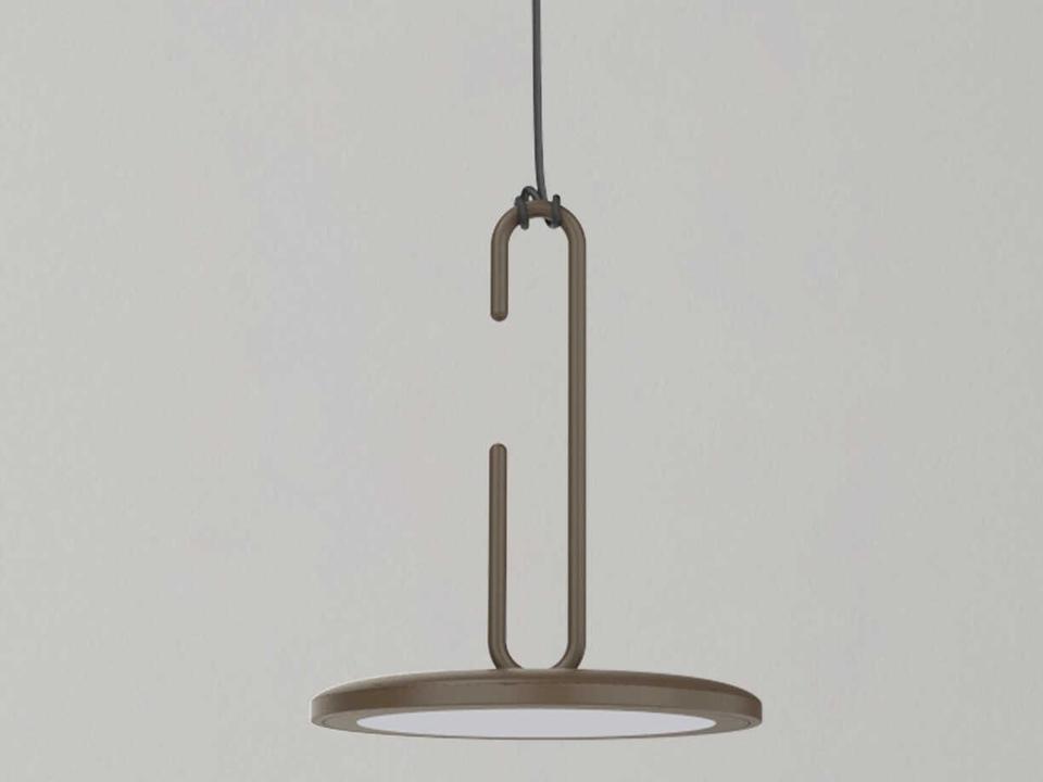 Clip Mini 1-Light Integrated LED Pendant Light in Matt Bronze