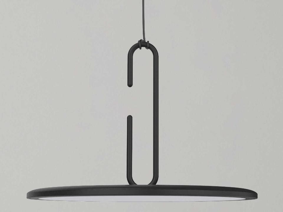 Clip Large Integrated LED Pendant Light in Matt Black