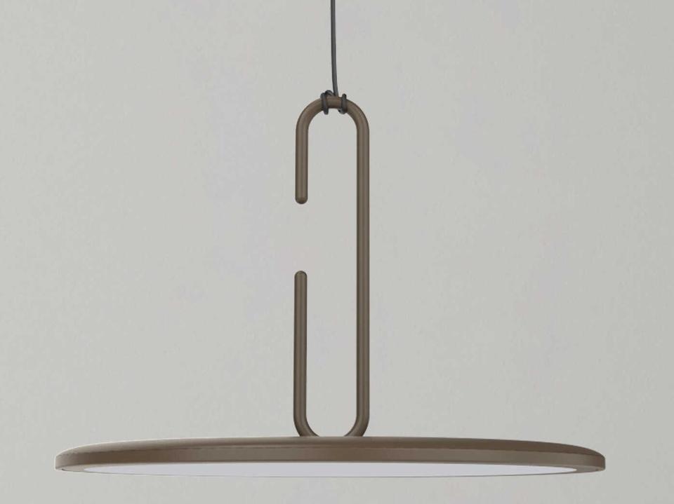 Clip Large 1-Light Integrated LED Pendant Light in Matt Bronze