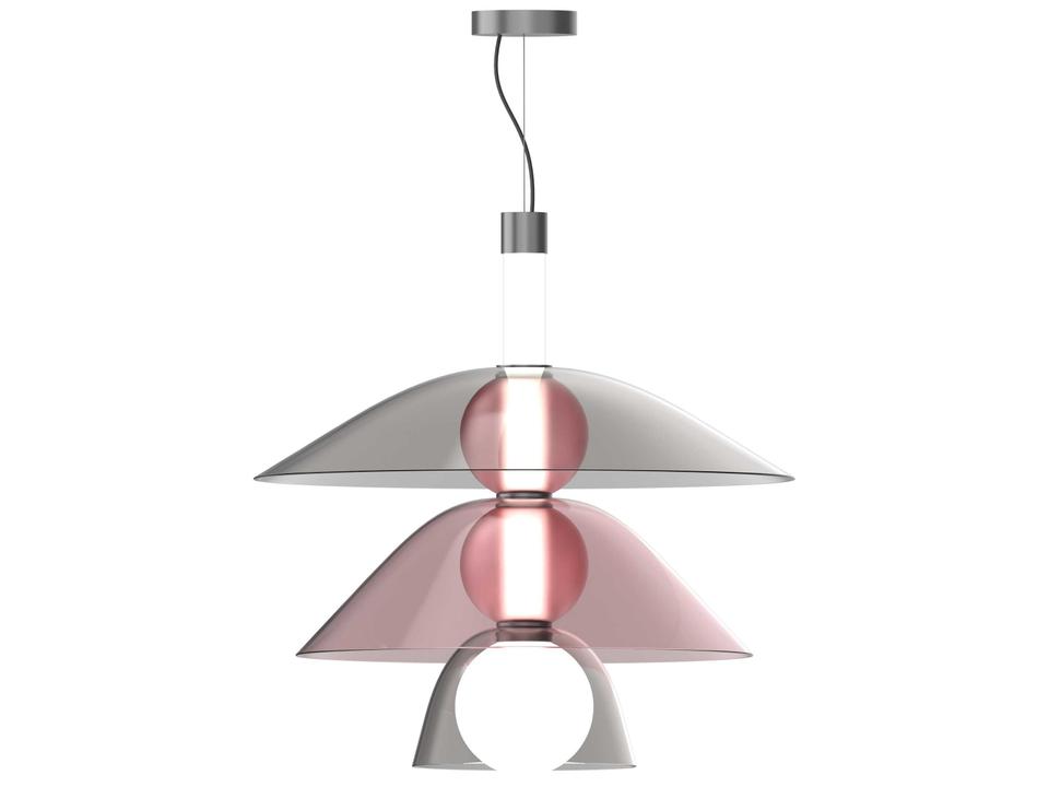 Gems Warm Pink Geometric Pendant