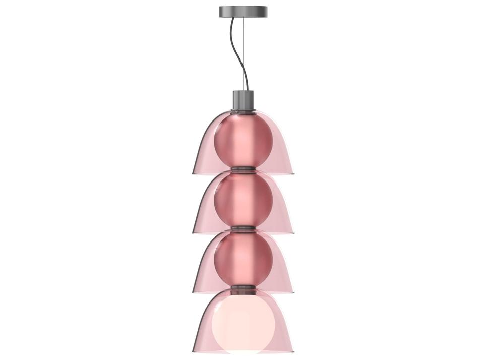 Gems Warm Pink Geometric Mini Pendant Light