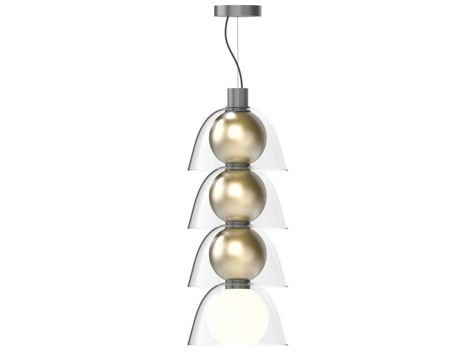 Gems Warm Neutral Clear Geometric LED Mini Pendant