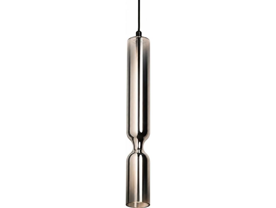 Misty 1-Light Black Silver Cylinder Mini Pendant