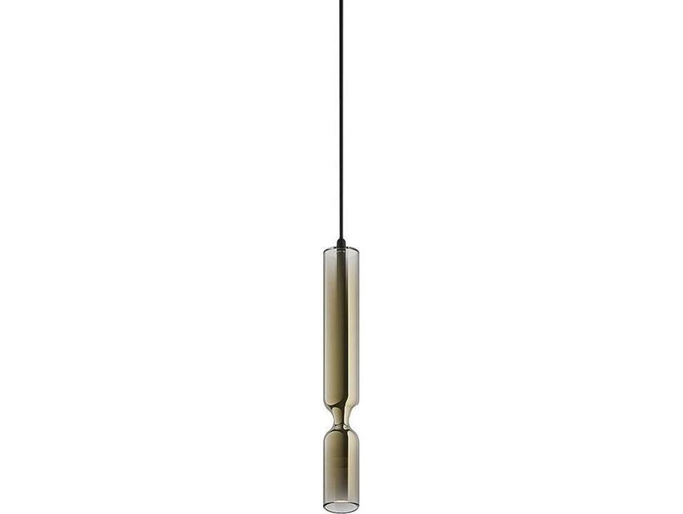 Misty 1-Light Black Gold Cylinder Mini Pendant