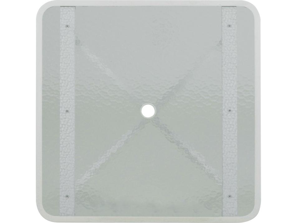 Sandoval Aluminum Square Glass Table Top with Umbrella Hole