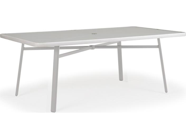 Sandoval Rectangular Glass Table Top with Umbrella Hole