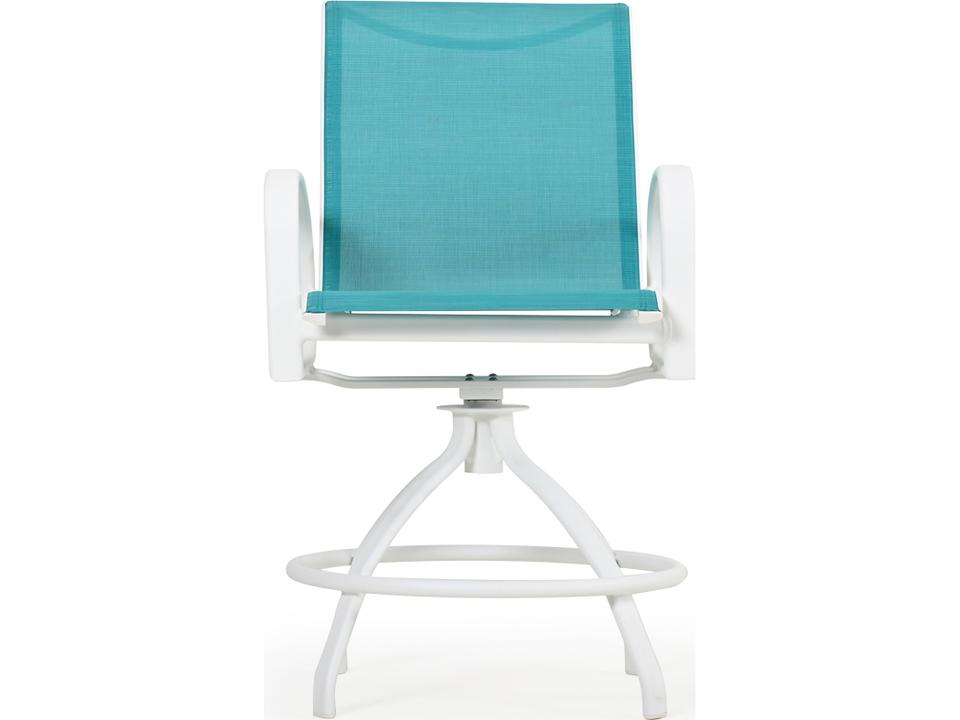 Sandoval Aluminum Sling Swivel Patio Counter Stool