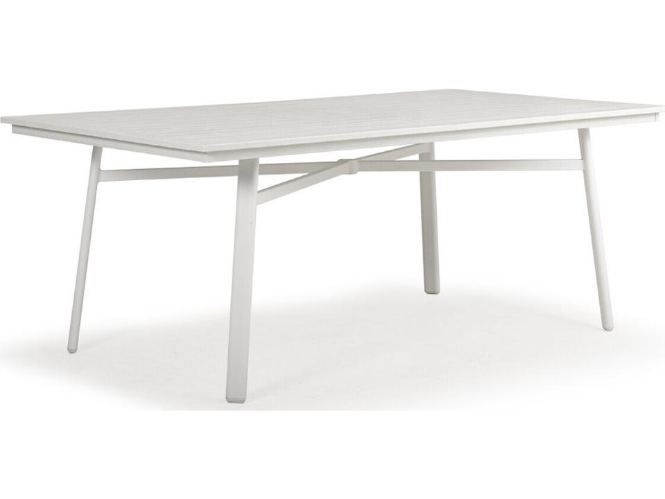 Sandoval Faux Wood Rectangular Dining Table Top with Umbrella Hole