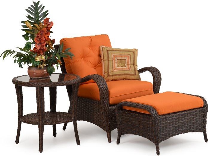 Alexandria Wicker Patio Lounge Set