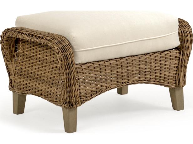 Edenton Wicker Patio Ottoman