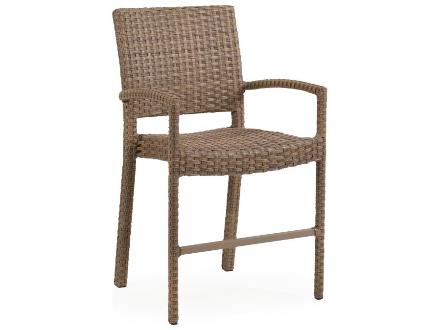 Seaside Wicker Counter Height Stool All-Weather Outdoor