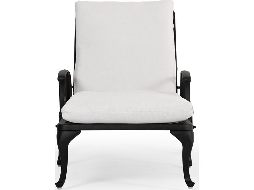 Oxford Cast Aluminum Weathered Black Outdoor Patio Chaise Lounge