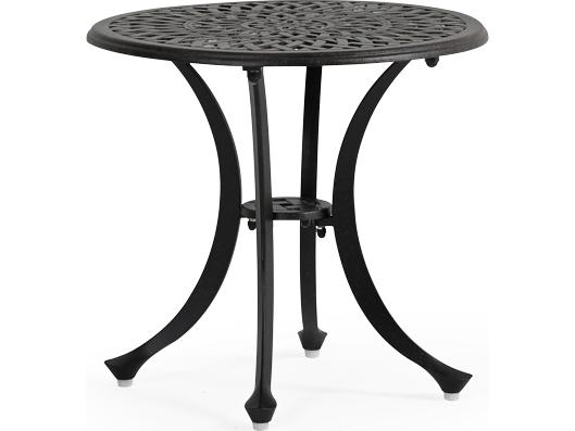 Oxford Cast Aluminum Weathered Black Round Tea Table
