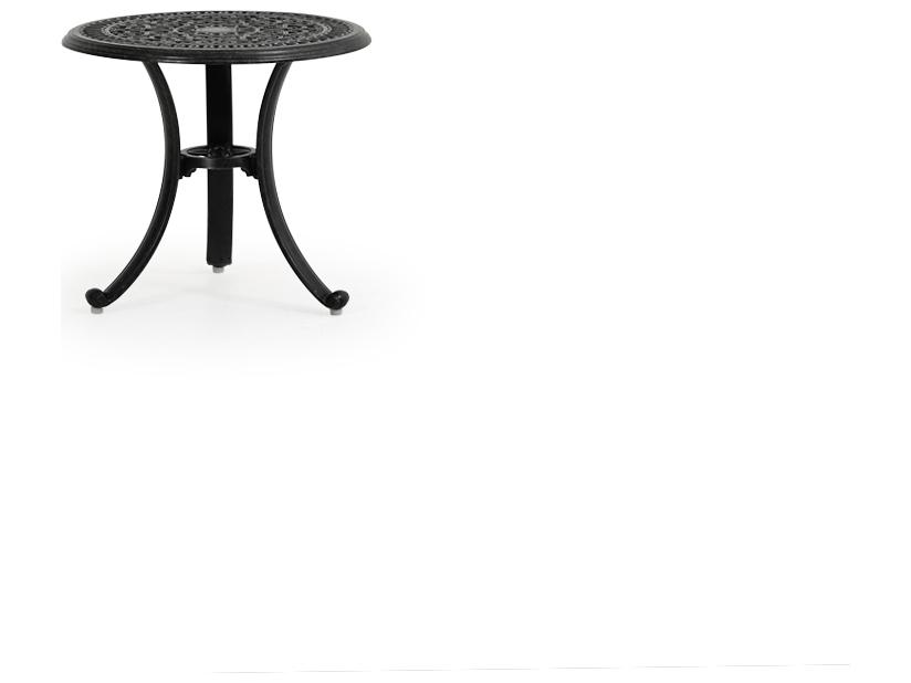 Dauphine Cast Aluminum Round Outdoor Patio End Table