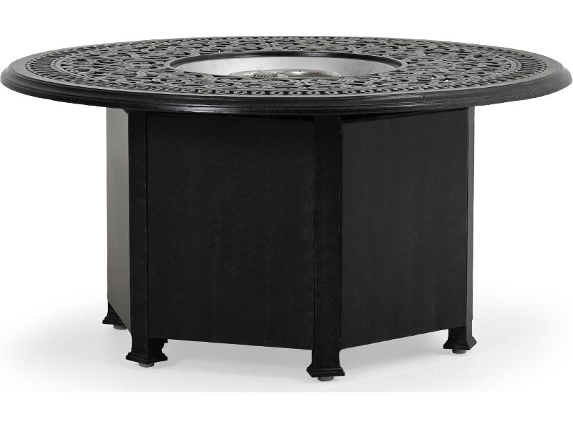 Dauphine Cast Aluminum Round Outdoor Patio Fire Pit Table