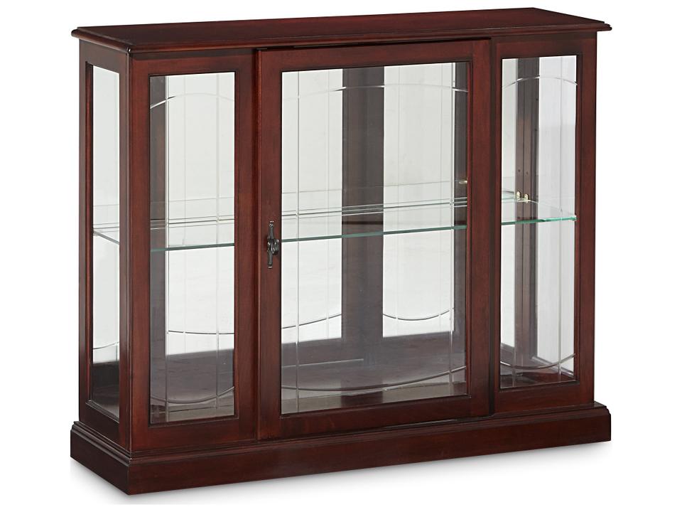 Hardwood Brown Curio Display Cabinet