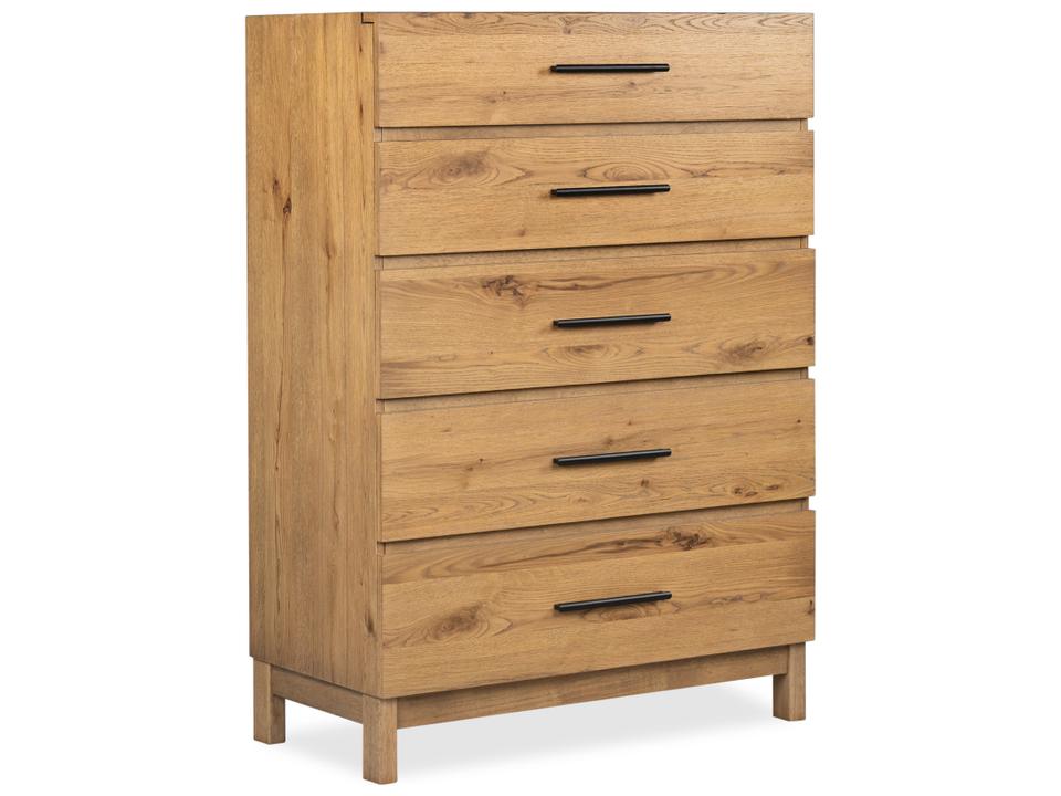 Davenport 5-Drawers Oak Hardwood Dresser