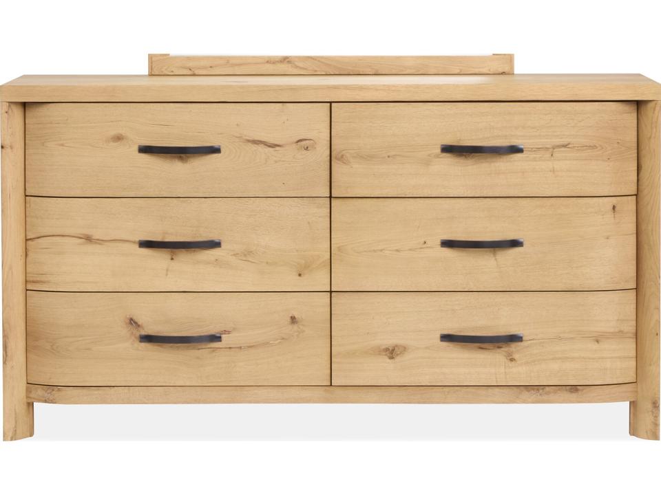 Laramie 6-Drawers Oak Hardwood Double Dresser