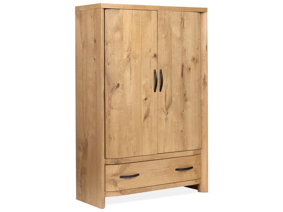 Laramie Honey Wheat Oak Wood Wardrobe Armoire