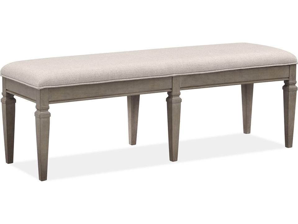 Lancaster Dovetail Grey Upholstered Accent Bench