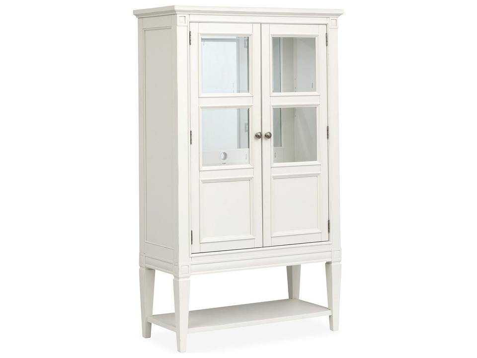Willowbrook Solid Wood Egg Shell White Display Cabinet