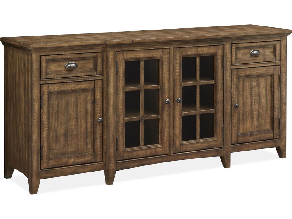 Bay Creek 70" Pine Wood Toasted Nutmeg Media Console