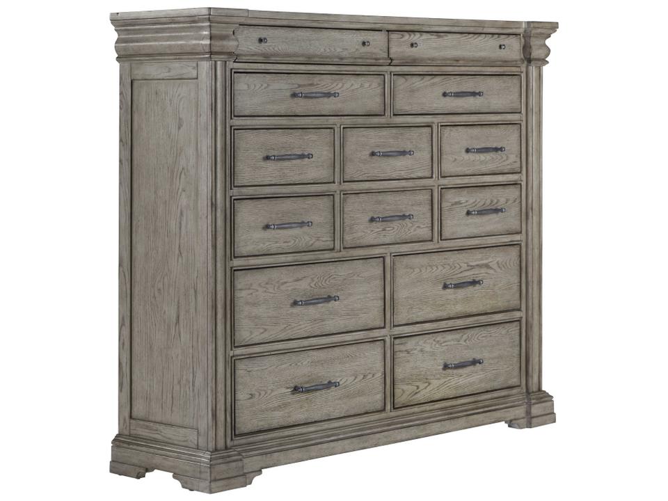 Furniture Madison Ridge 14-Drawer Master Chest in Bluff Grey
