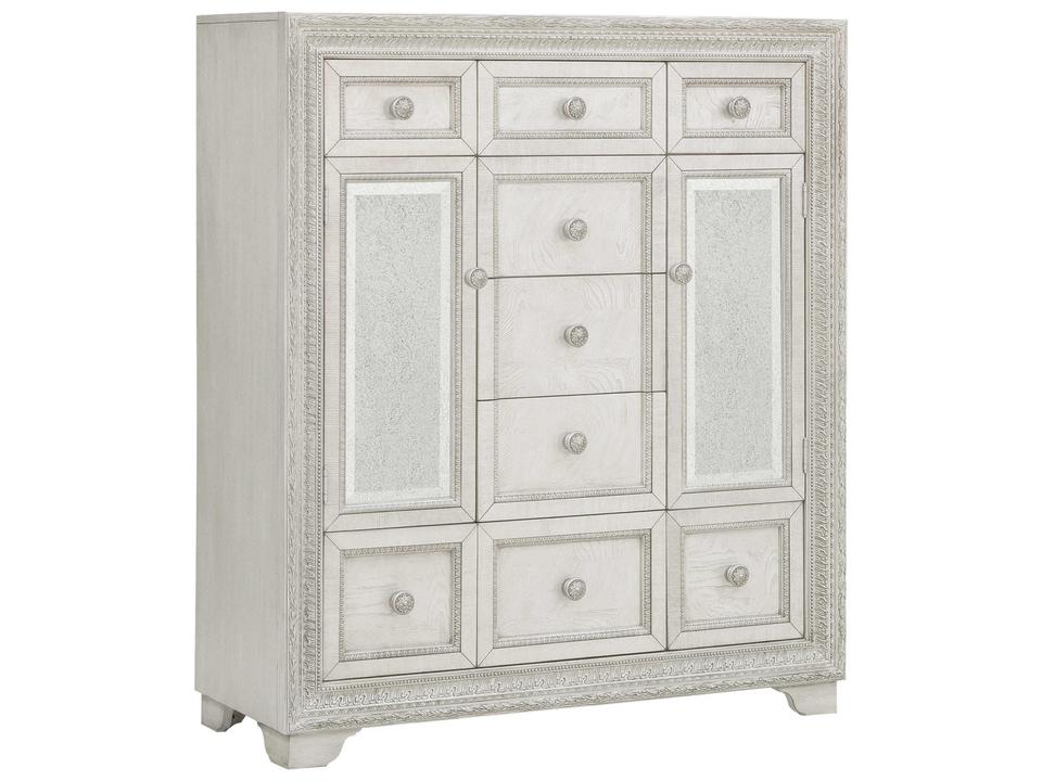 Camila Creamy White Rubberwood Accent Chest