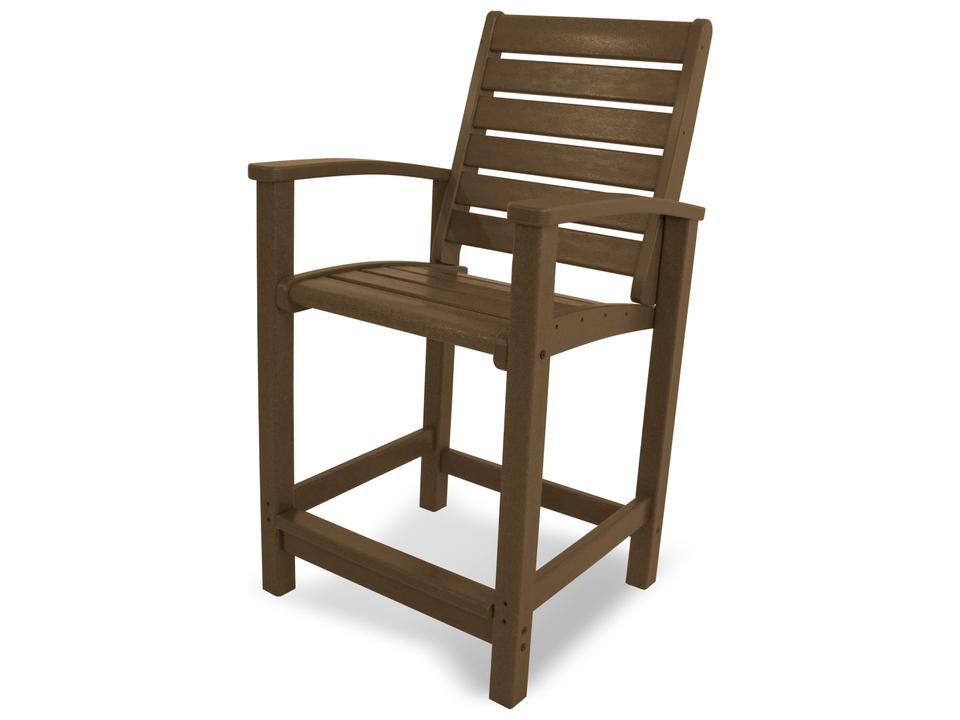 POLYWOOD Signature Series Counter Chair in All-Weather Recycled Plastic