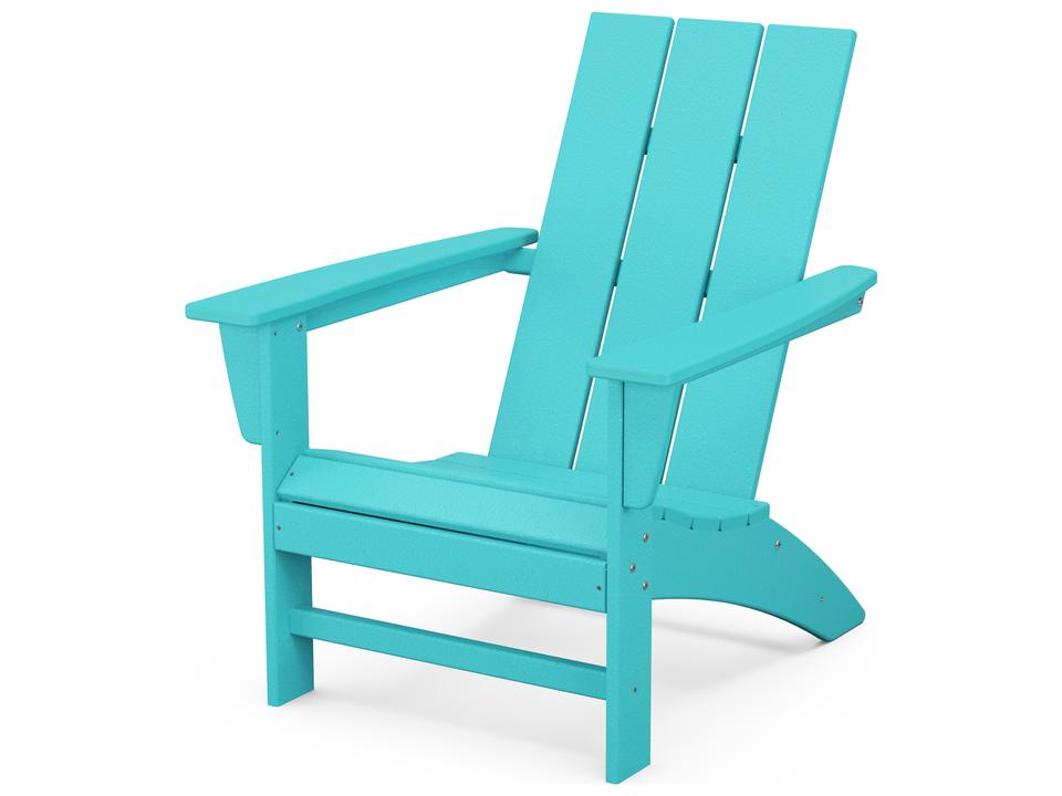 POLYWOOD Modern Adirondack Chair with Contoured Seat in Various Colors
